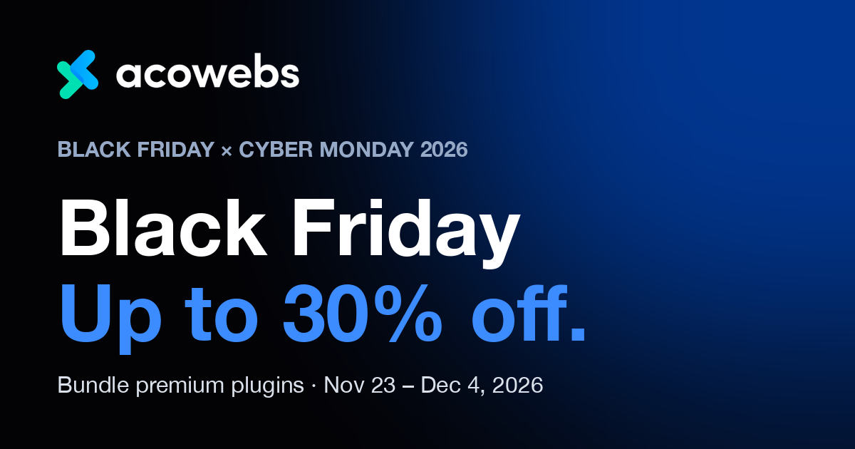 Acowebs WooCommerce plugins deal